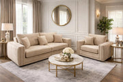 Alaska 3+1 Seater Sofa Set with Armchair Plush Silver Fabric – view 4