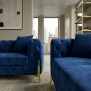 Luxury Blue 3+2 Seater Lilly Sofa Set – view 5