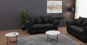 Rio Chesterfield Sofa Set – 3 + 2 Seater Black Velvet Suite – view 2