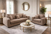 Alaska 3+1 Seater Sofa Set with Armchair Plush Silver Fabric – view 2