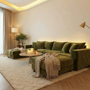 Luxury U-Shape Sofa – Velvet Fabric – view 4