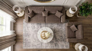 Alaska 3+1 Seater Velvet Sofa Set in Mink – Modern Luxury Design with Cushions – view 2