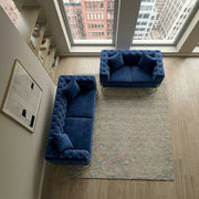 Luxury Blue 3+2 Seater Lilly Sofa Set – view 6
