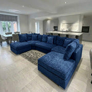 Luxury U-Shape Sofa – Velvet Fabric – view 5