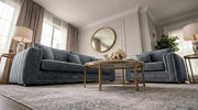 Alaska 3+1 Seater Velvet Sofa Set in Steel Grey – view 4