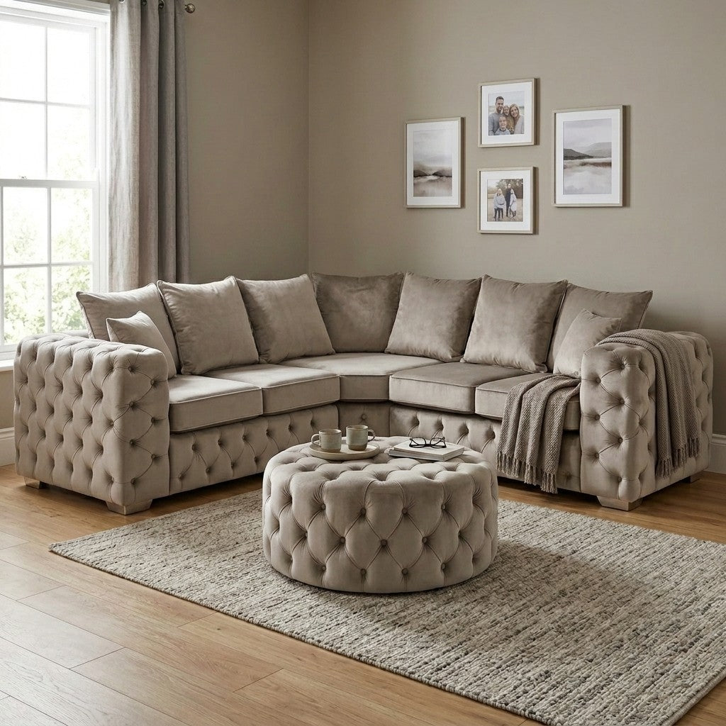 Ashton Chesterfield Corner Sofa – Luxury Velvet